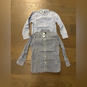 Gap kids blue & plaid dress shirts sz 10 NWT ret $65 each